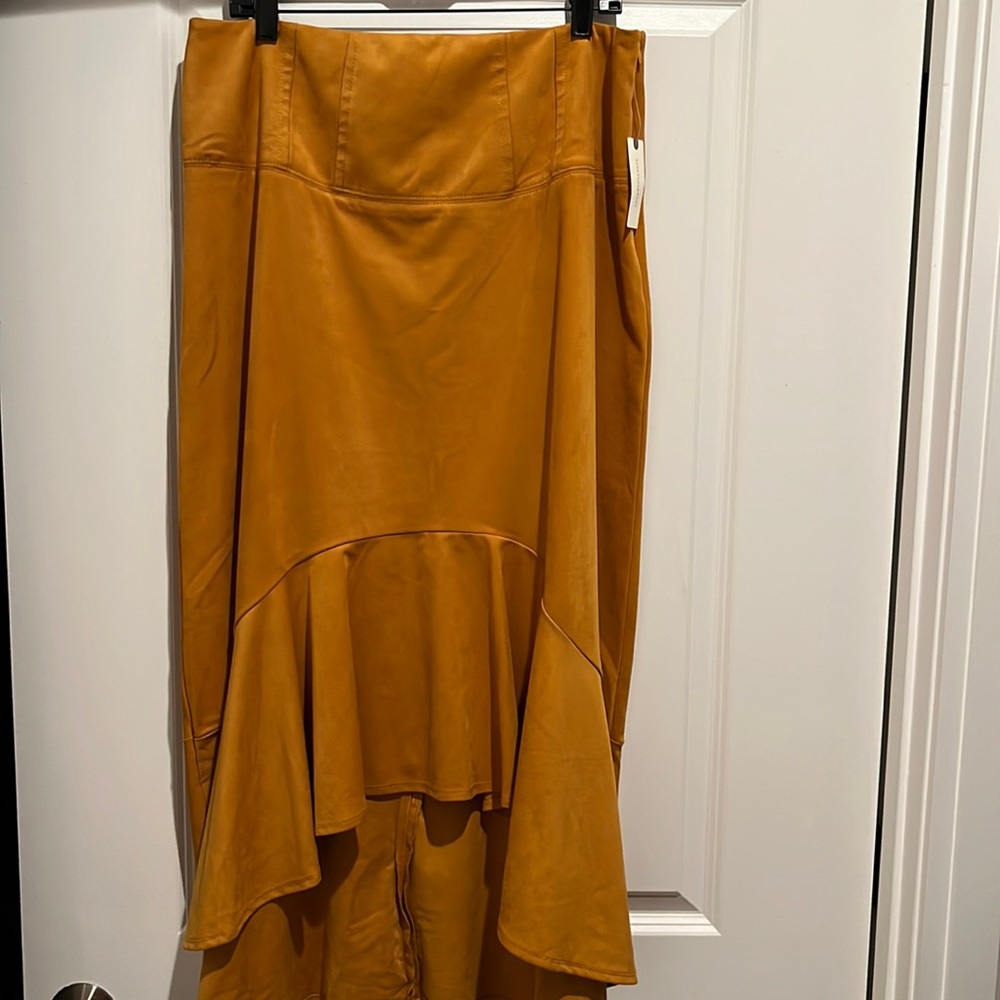 Maeve Anthropologie suede skirt